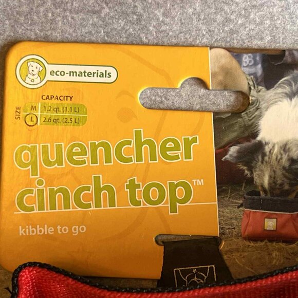 Ruffwear Large Quencher Cinch Top Dog Bowl Portable - NWT - Picture 2 of 5
